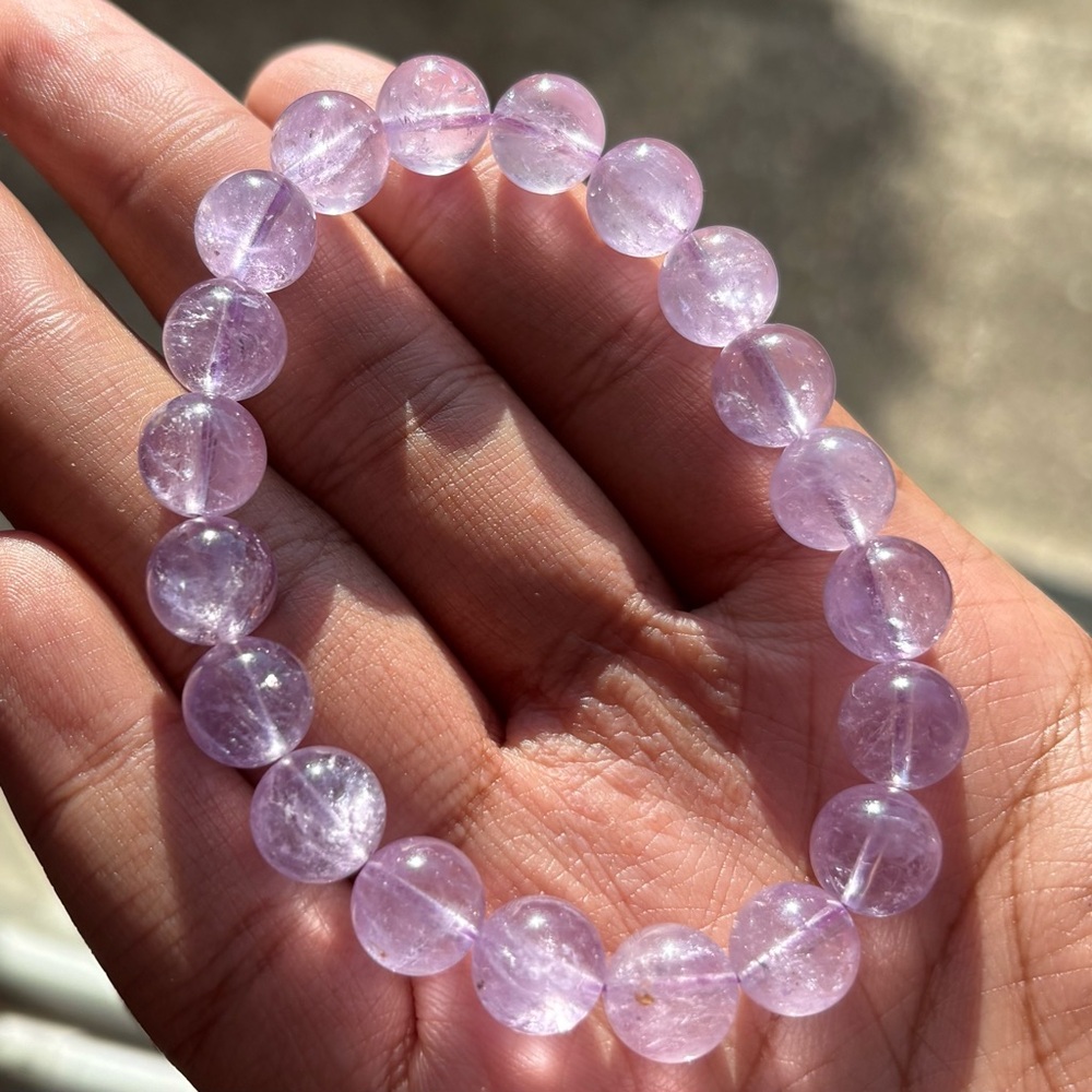Lavender Amethyst Crystal Bracelet 10mm